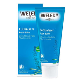 Weleda foot balm front packaging shows tube and label benefits