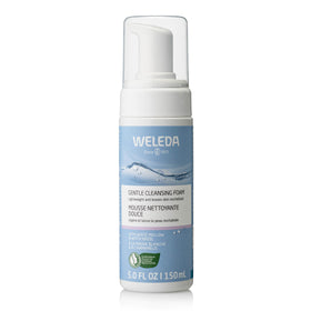Weleda gentle cleansing foam front packaging shows product benefits and size