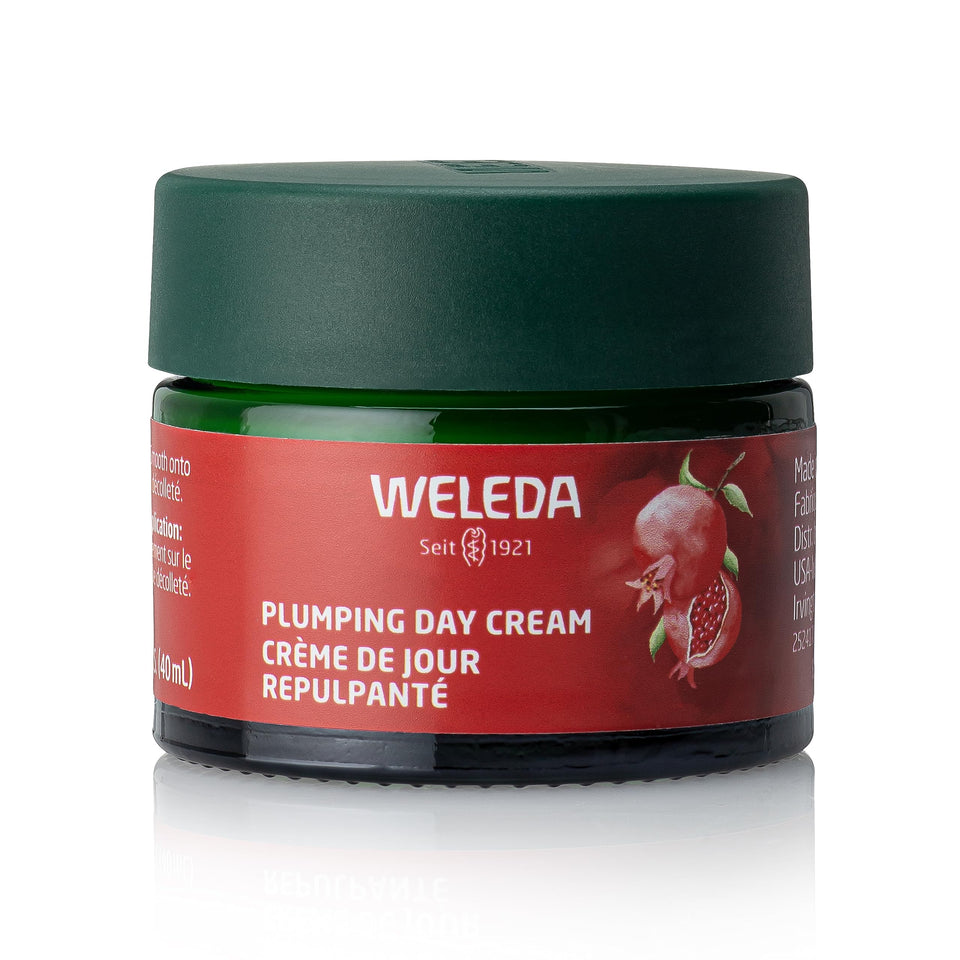 Weleda front packaging showing plumping day cream and brand benefits