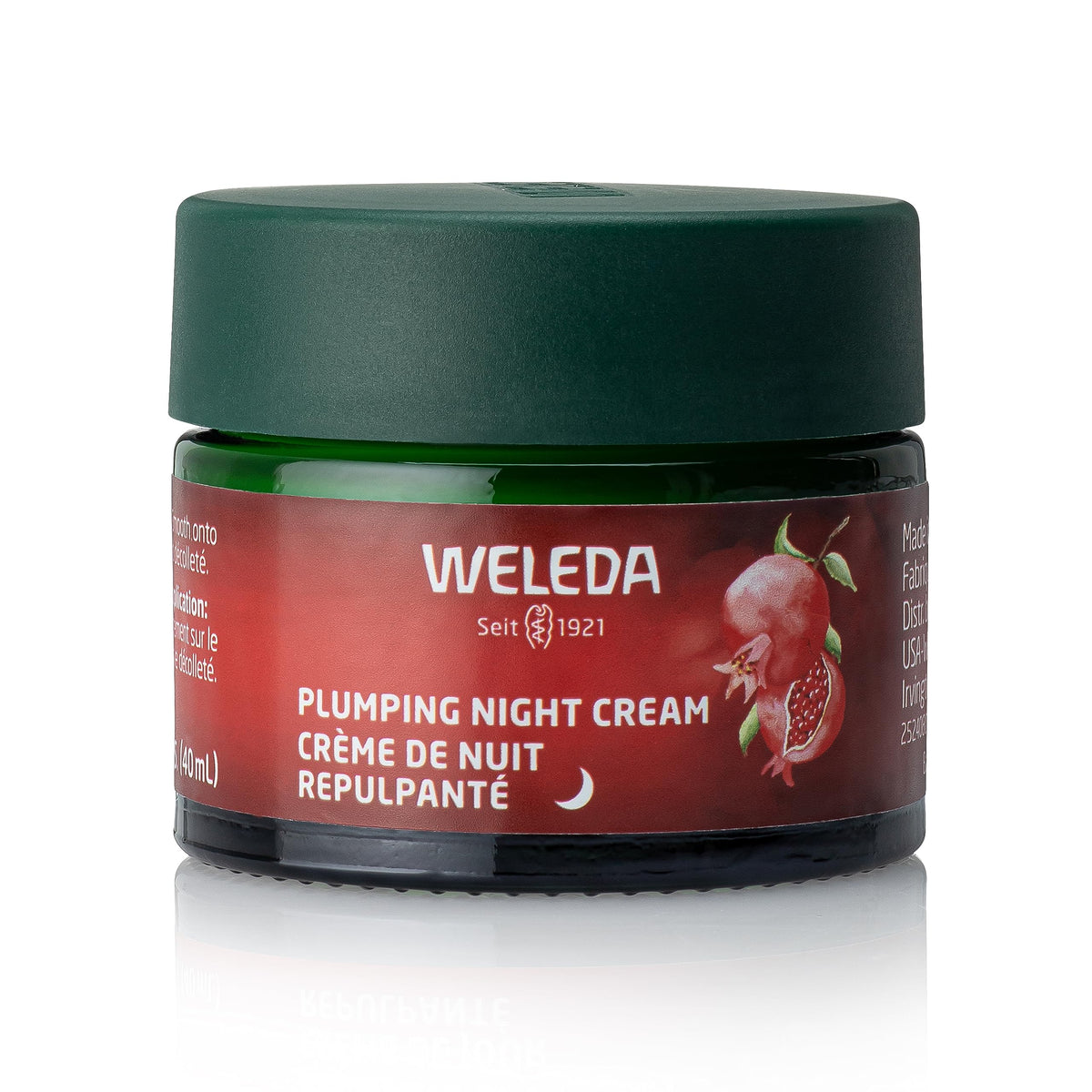 Weleda plumping night cream jar front view showing calming design and nighttime benefit