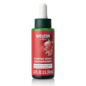 Weleda plumping serum front bottle showing branding and sleek packaging benefit: easy identification