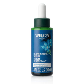 Weleda rejuvenating serum front bottle showing natural packaging and product clarity benefit