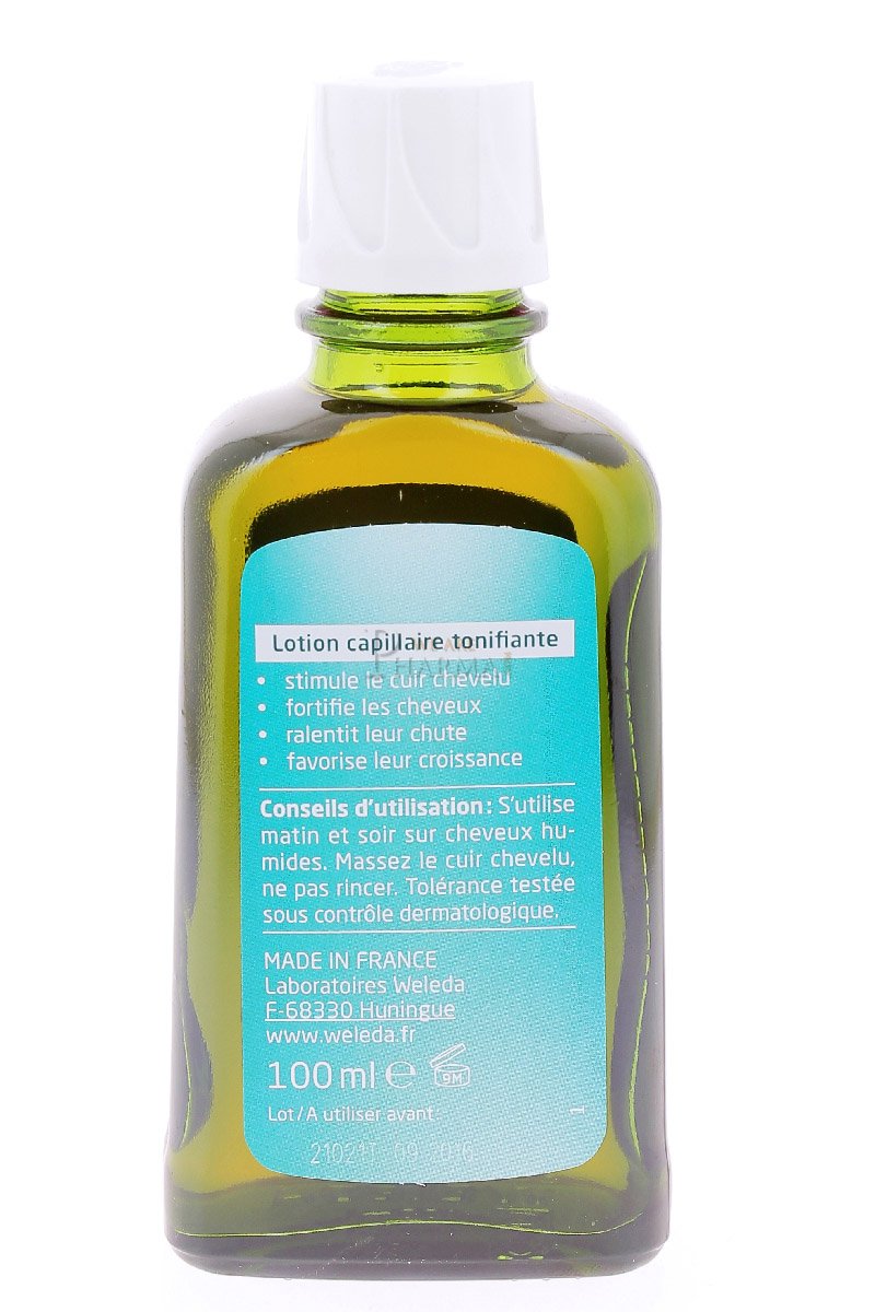 Weleda rosemary tonic on bathroom shelf in routine setting promoting daily use simplicity