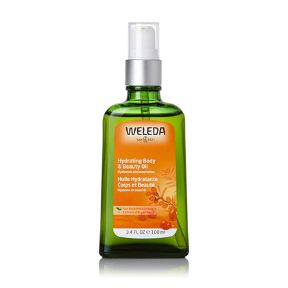 Weleda bottle front packaging showing product and brand benefits