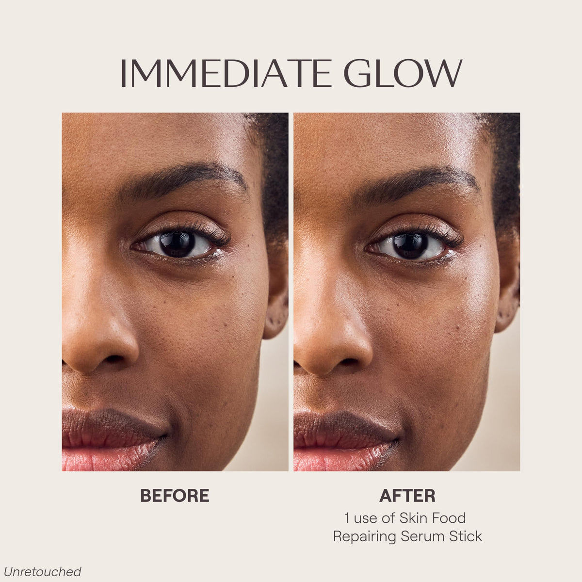 Weleda serum stick applying to cheek in use providing targeted hydration and barrier support