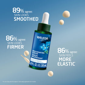 Weleda serum texture closeup revealing lightweight absorbent feel for comfortable layering