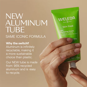 Weleda applied on hands demonstrating moisturized skin and smooth feel