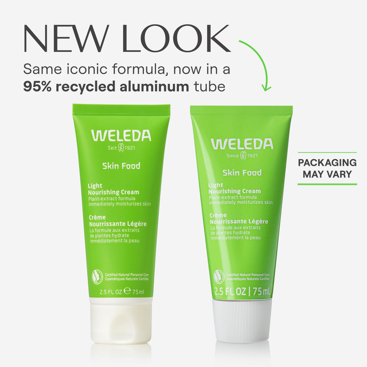 Weleda tube opened with cream visible, convenient dispensing for travel