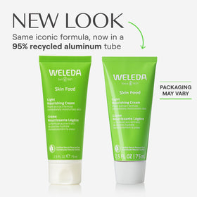 Weleda tube opened with cream visible, convenient dispensing for travel