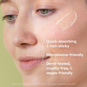 Weleda serum on hand showing absorption and instant skin moistening