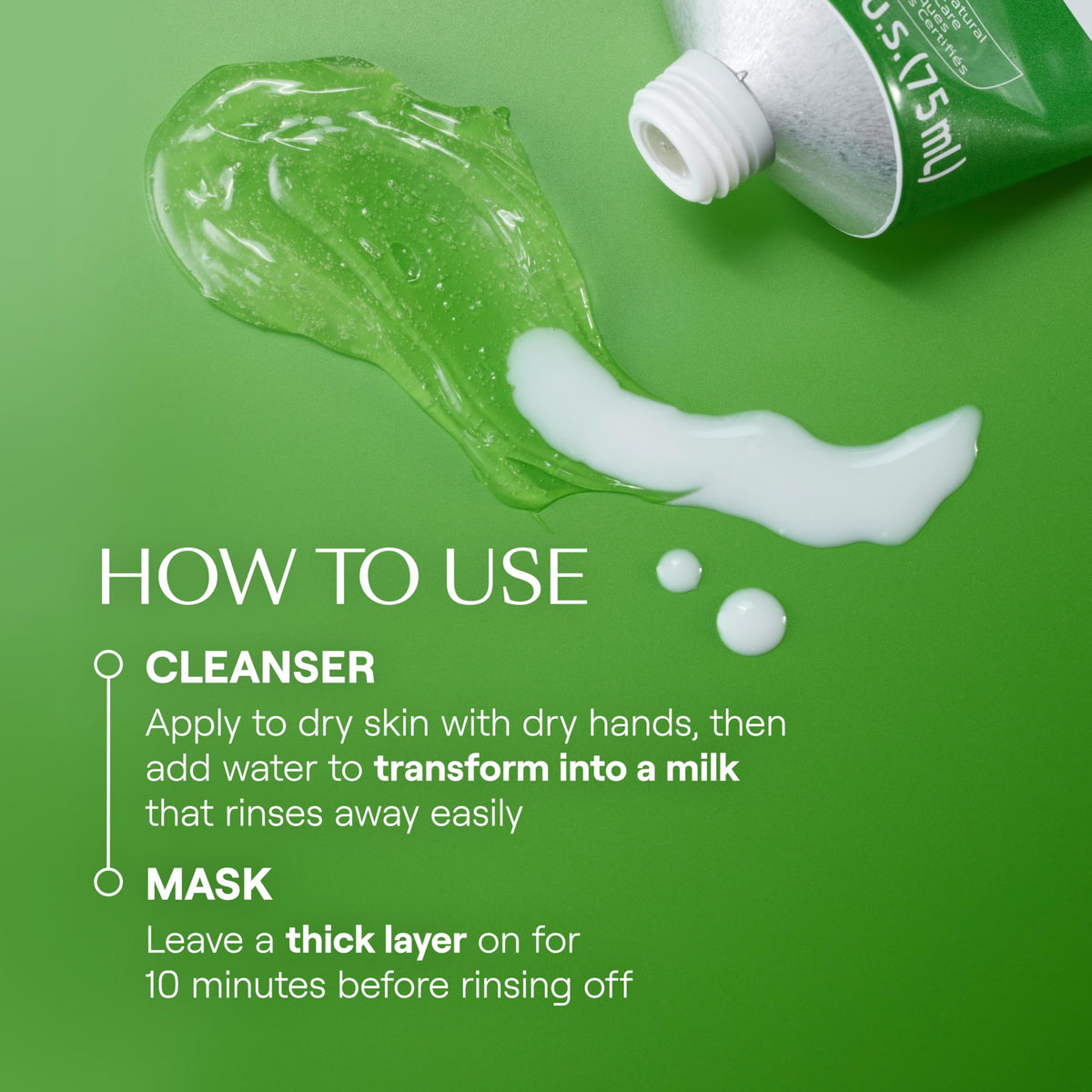 Weleda oil-to-milk transformation in water showing gentle emulsification benefit
