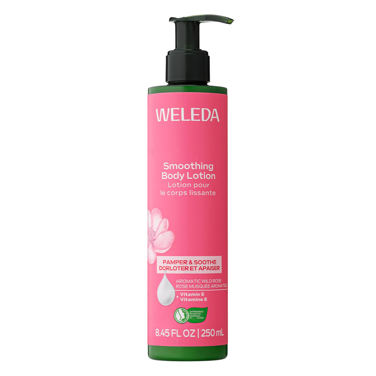 Weleda front packaging showing bottle and label, appealing product clarity