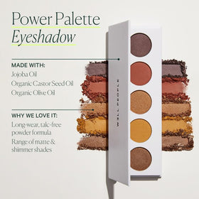 Well People applied on eyelid showing rich taupe pigmentation benefit