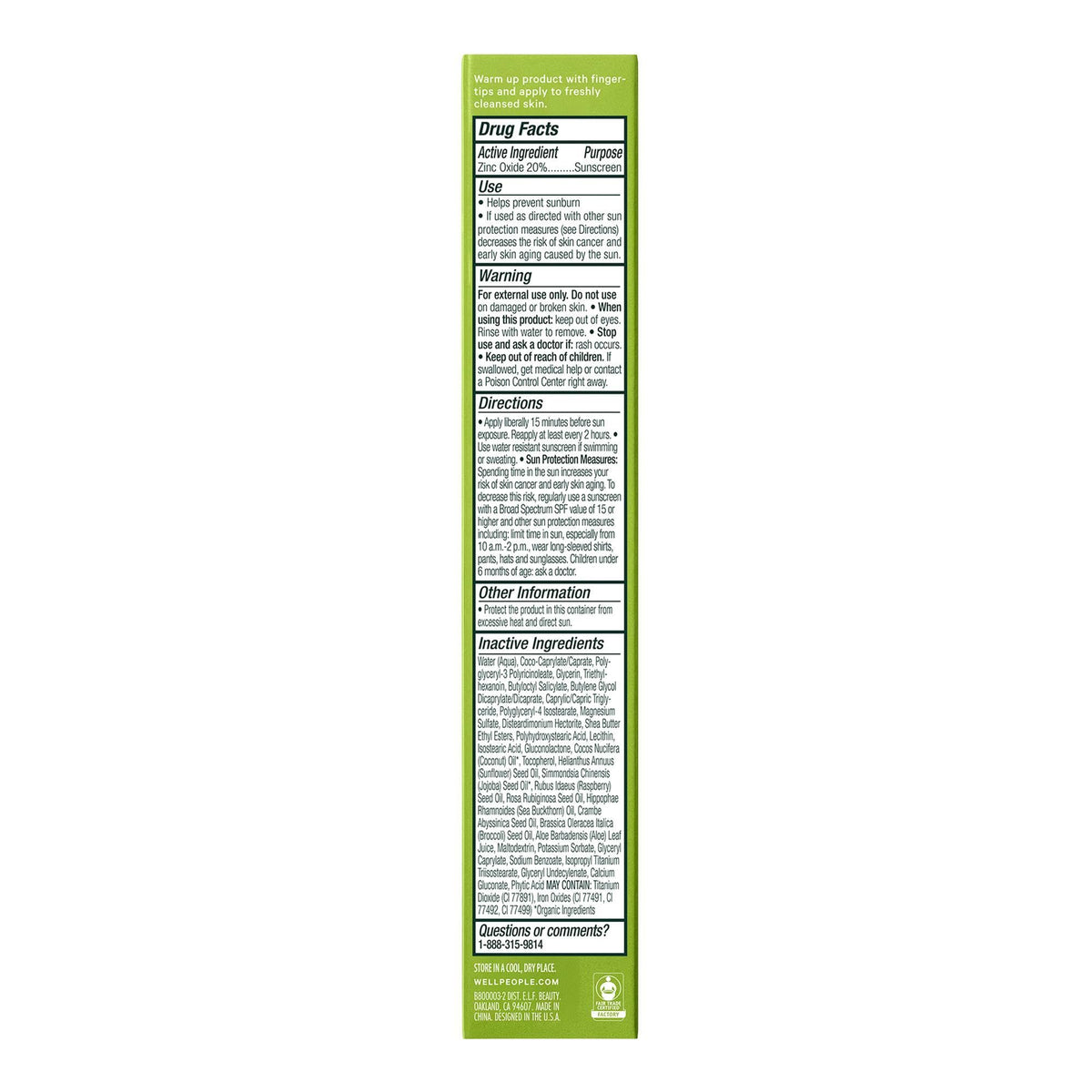 Well People size and scale next to makeup items to show tube dimensions