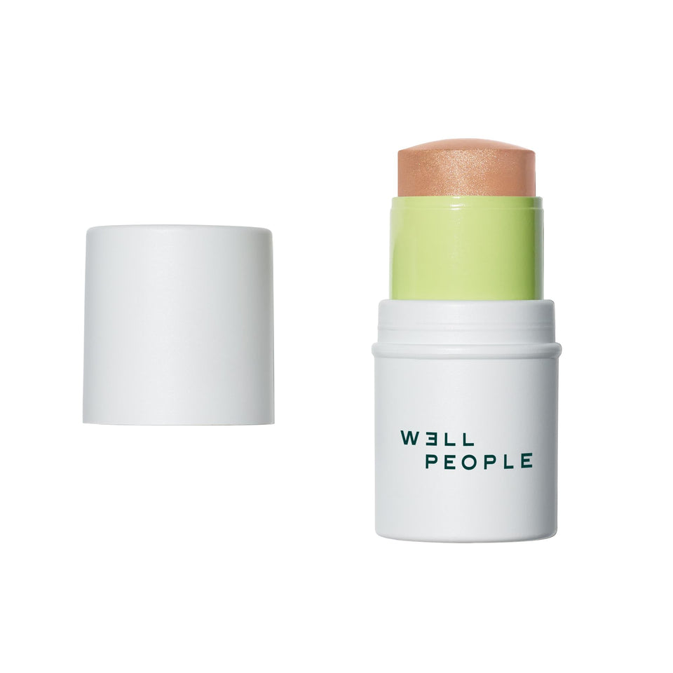 Well People bronzer stick front packaging showing shade and compact design for easy use