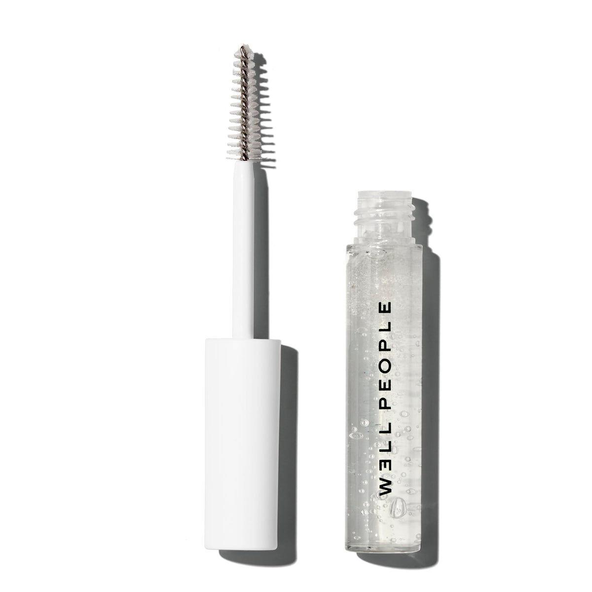 Well People front packaging showing clear brow gel and logo, convenient daily finish