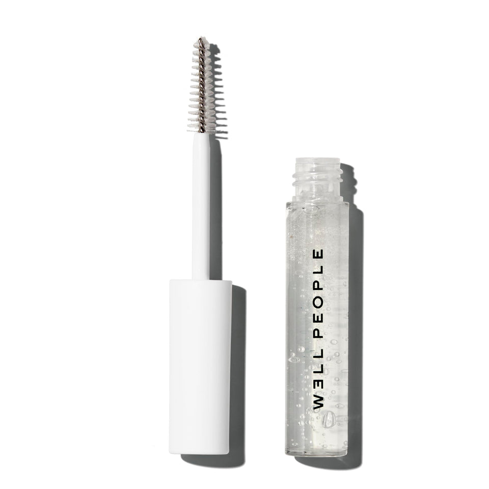 Well People front packaging showing clear brow gel and logo, convenient daily finish