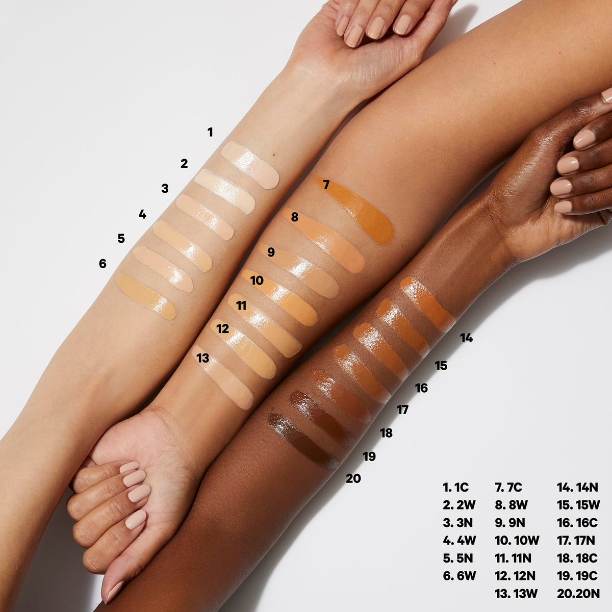 Well People concealer texture swipe on skin displaying creamy blendability