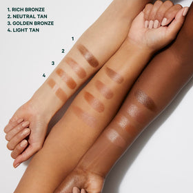Well People creamy bronzer texture close-up illustrating smooth, hydrating finish
