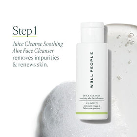 Well People exfoliant granules detail highlighting mild resurfacing benefits