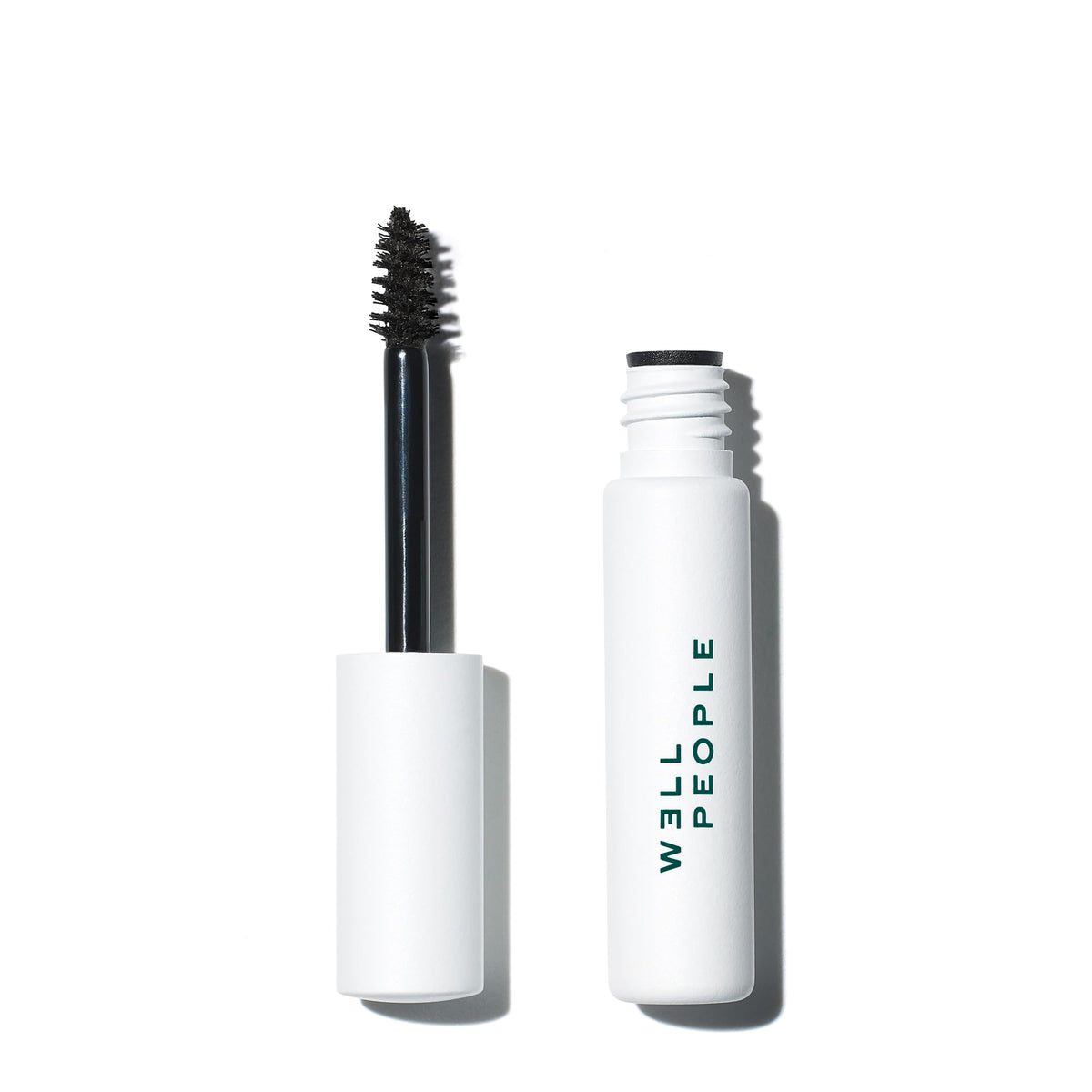 Well People front packaging showing dark brown brow gel and branding benefit neat brows