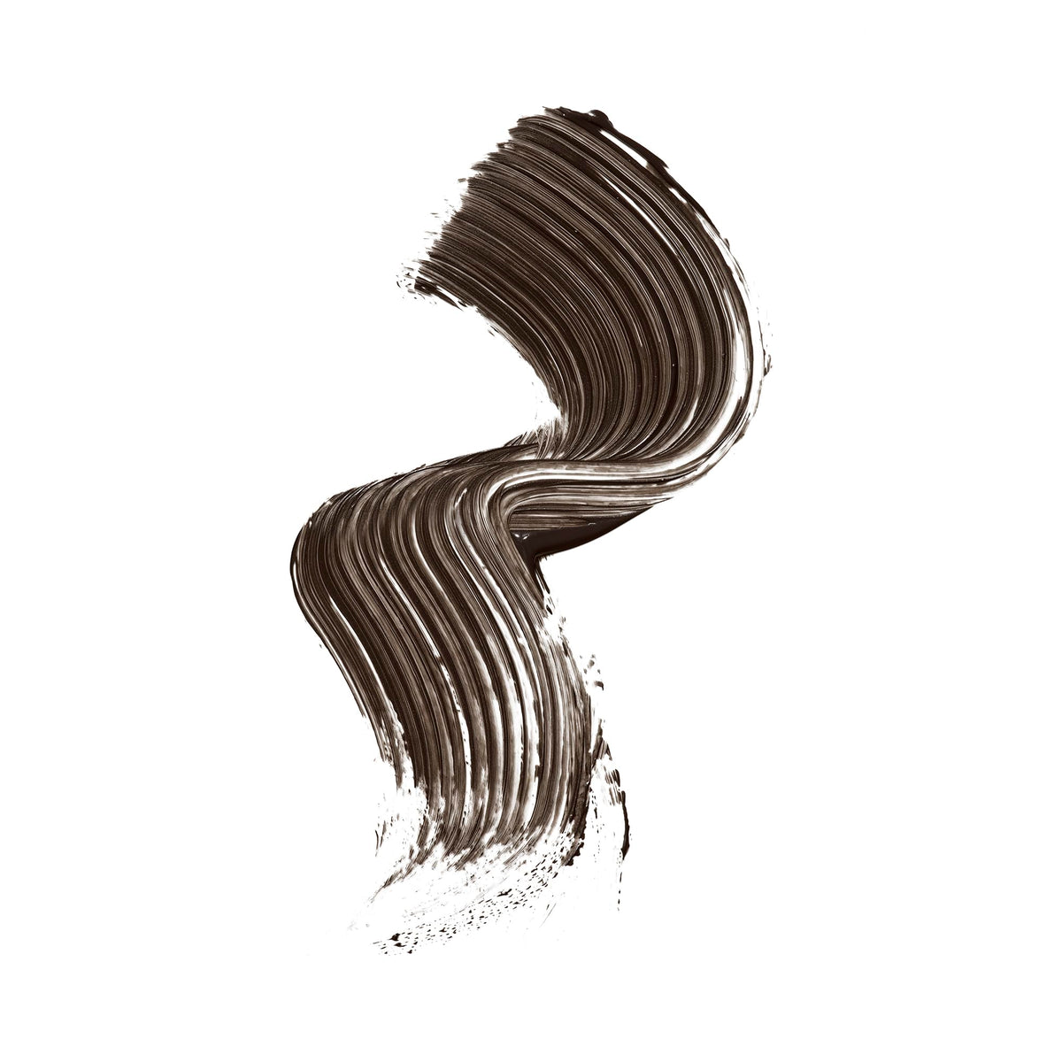 Well People mascara wand close-up showing plush bristles that lengthen and separate lashes