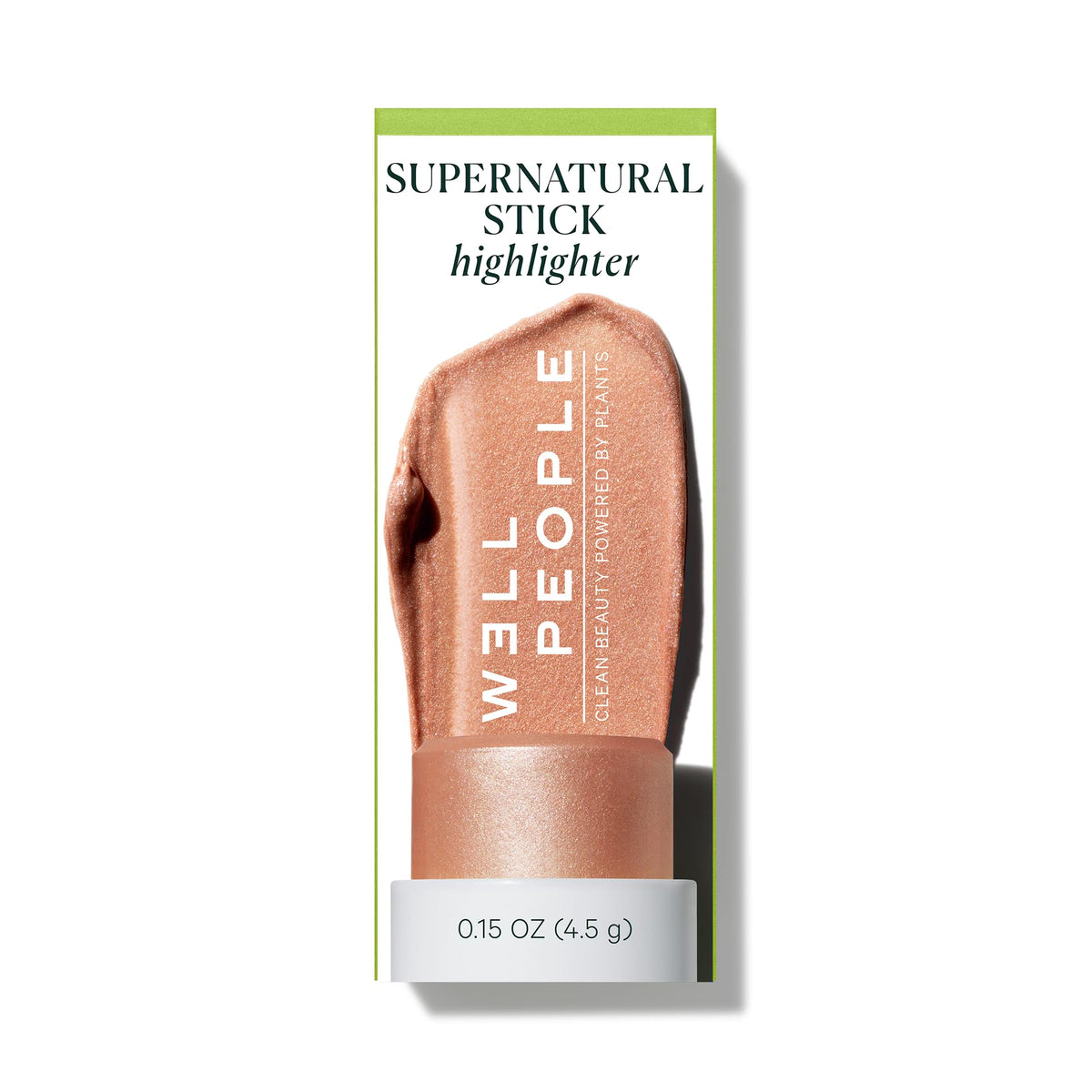 Well People eyelid swatch showing subtle shimmer and smooth finish