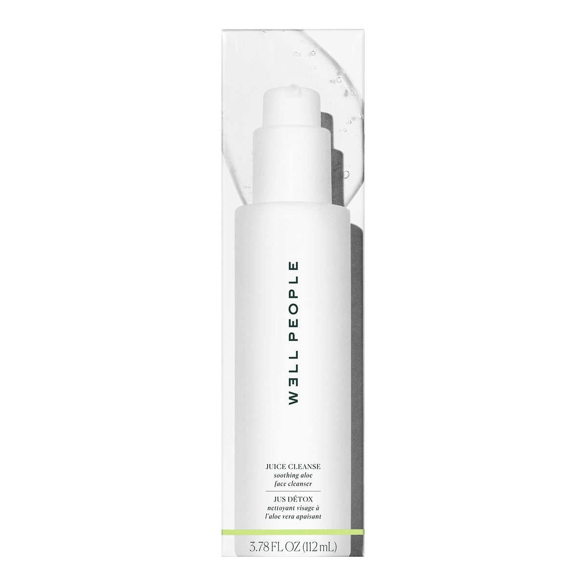 Well People ingredients display with aloe and broccoli seed oil for skin soothing
