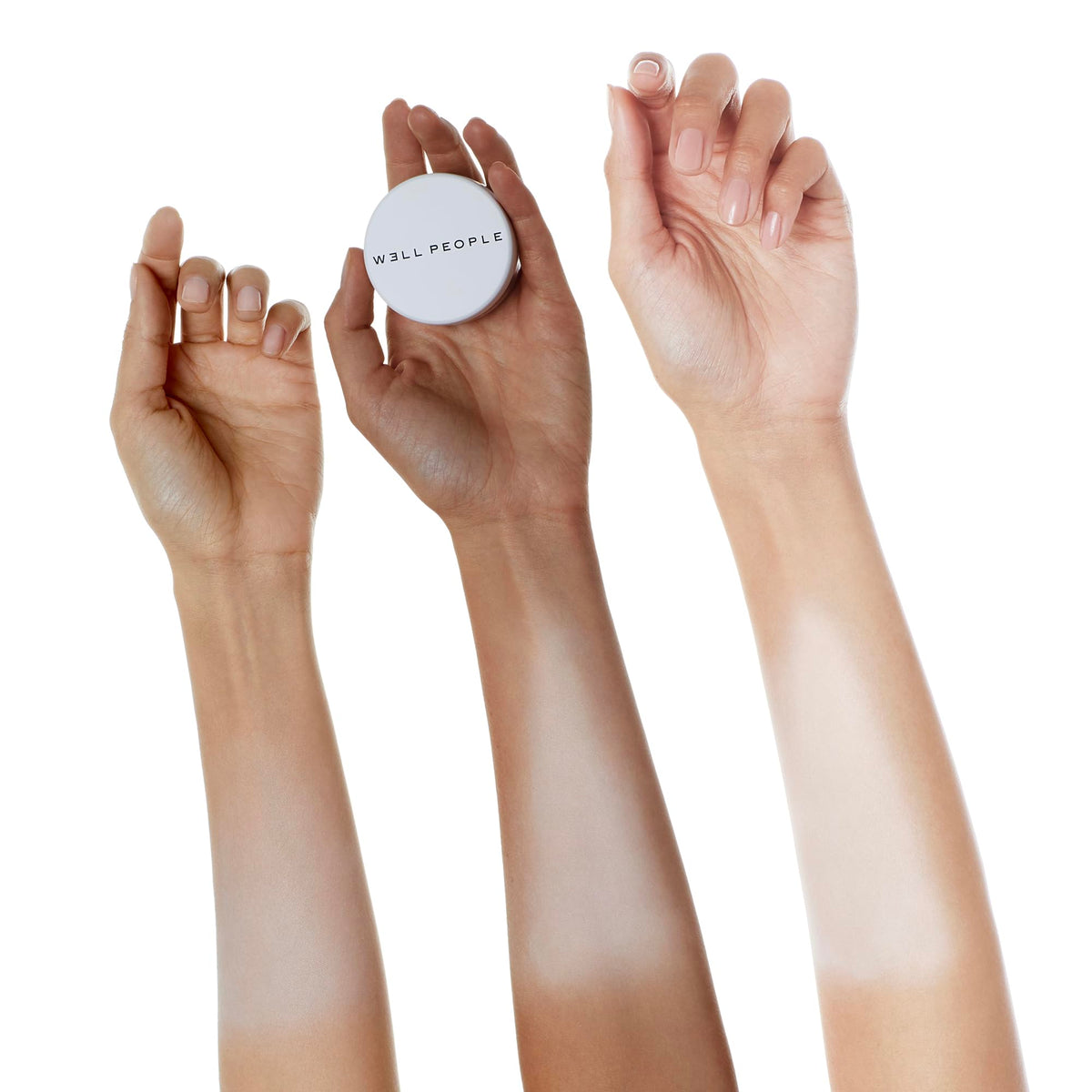 Well People powder texture close-up highlighting ultra-fine brightening effect