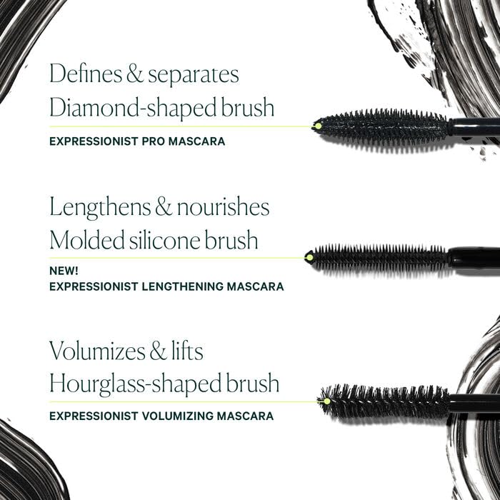 Well People mascara swatch on lashes demonstrating length and natural volume
