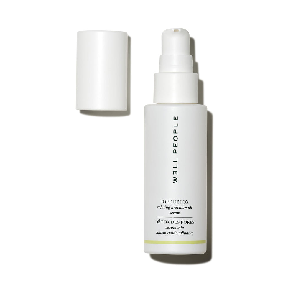Well People front packaging of pore detox serum showing clean design and product name