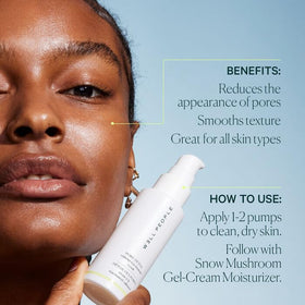 Well People serum texture close-up showing lightweight absorbent texture for quick absorption