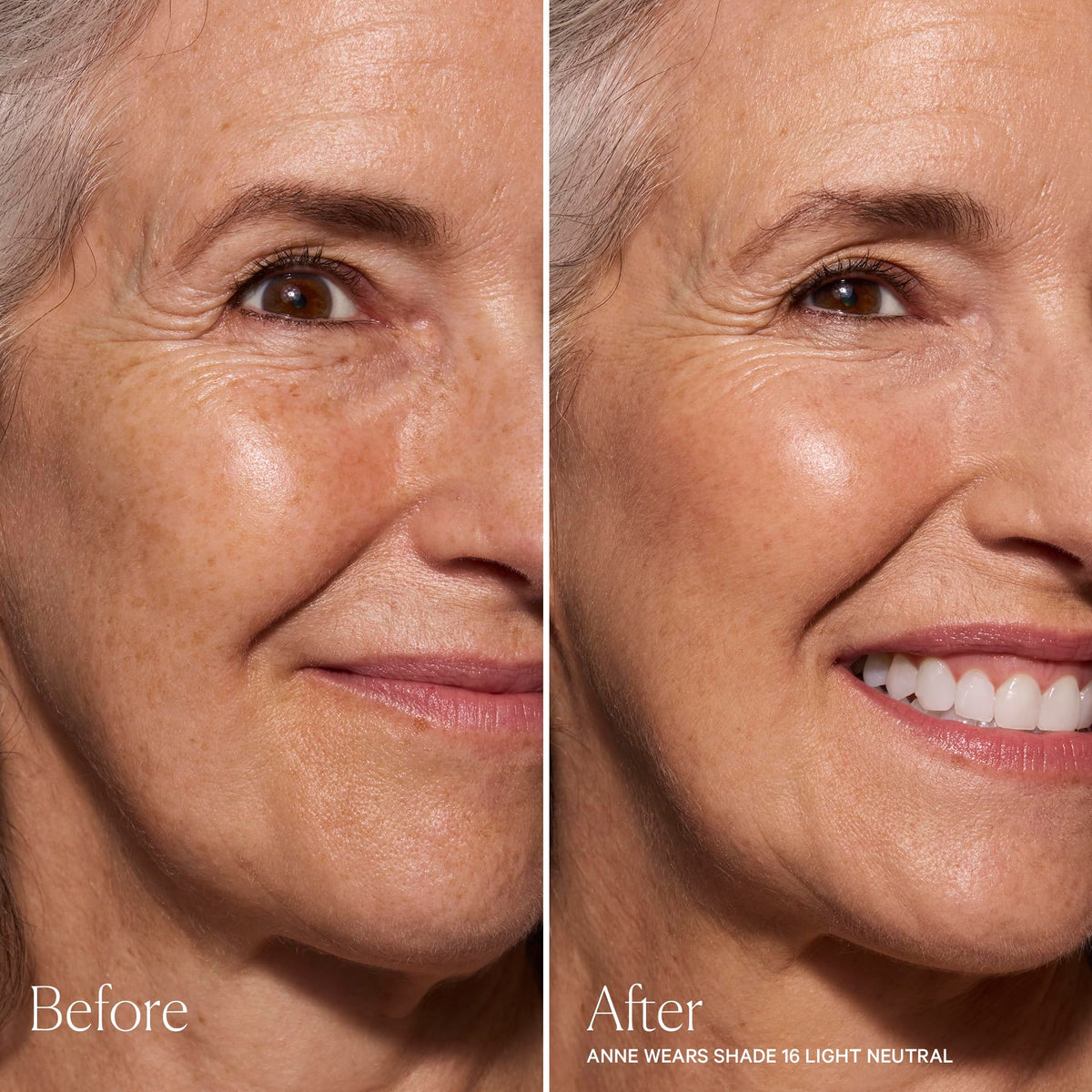 Well People stick application on cheek demonstrating spot coverage and natural finish