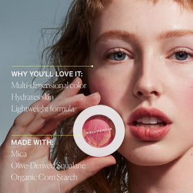 well people blush applied on cheeks demonstrating natural luminous finish