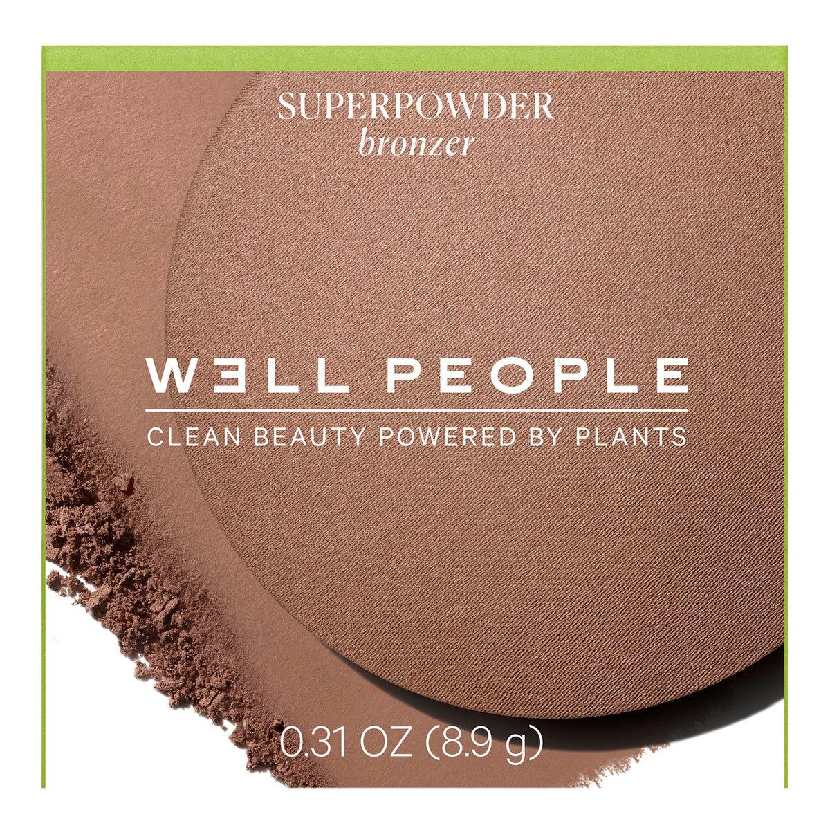 Well People bronzer next to a coin for size comparison and portable benefit