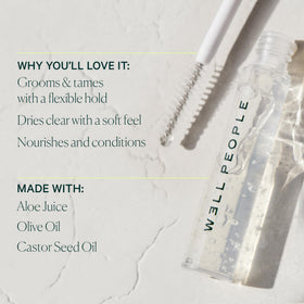Well People clear gel texture on skin, smooth conditioning without stiffness
