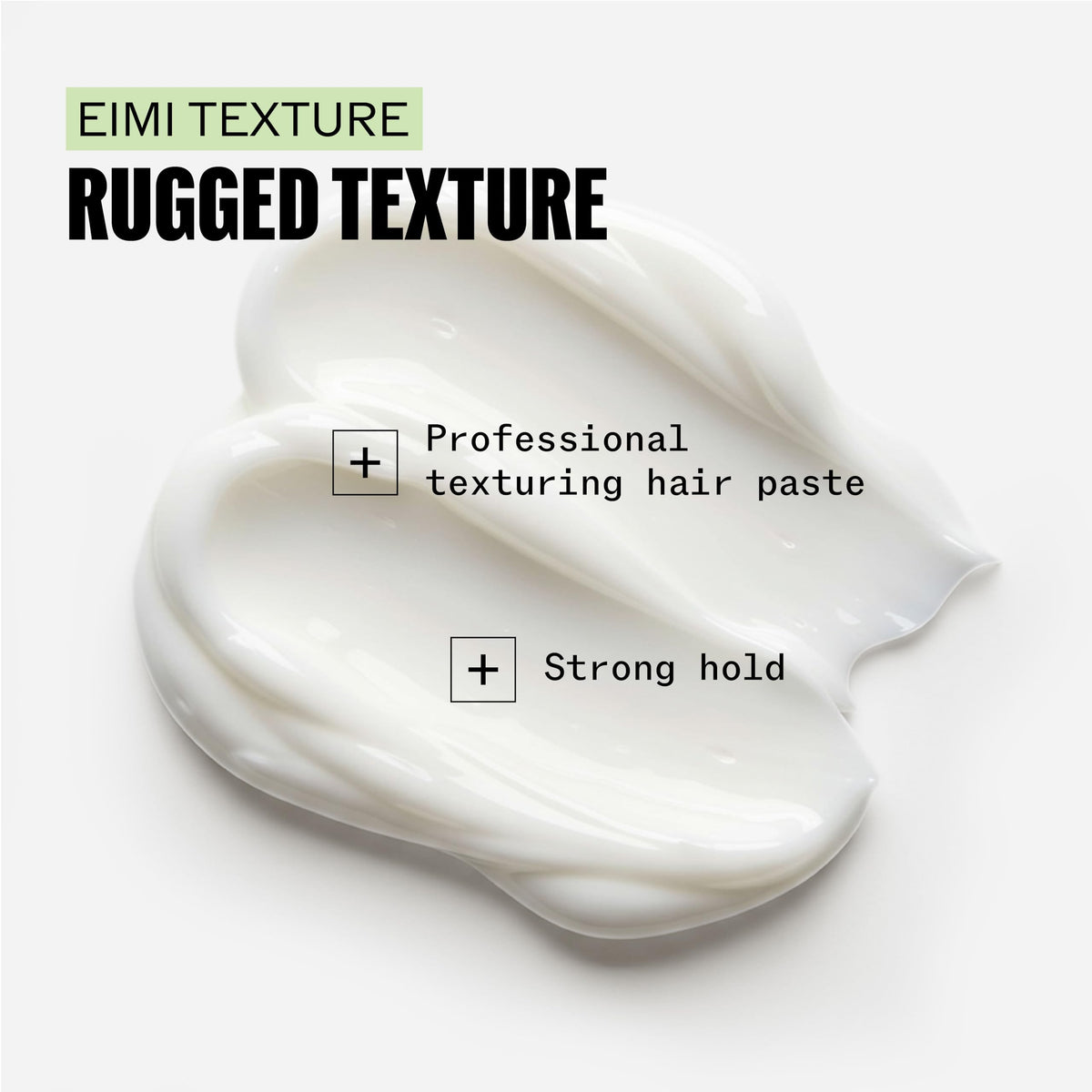Before and after styled hair using Wella Professionals paste showing defined matte finish