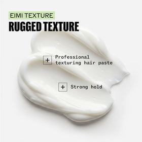 Before and after styled hair using Wella Professionals paste showing defined matte finish