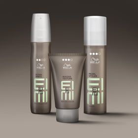 Lifestyle scene of model with textured hairstyle, Wella Professionals paste creating rugged look