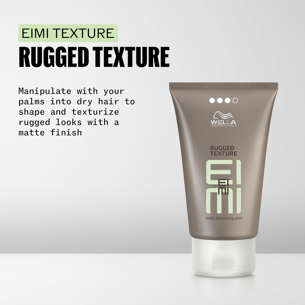 Close-up of paste texture in jar, Wella Professionals texture visible for styling control