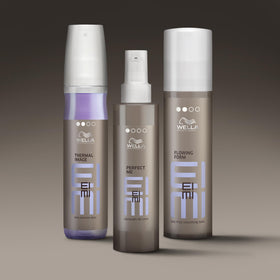 Wella Professionals bottle beside travel items showing compact 5.07 fl oz size convenience