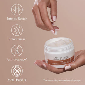 Wella Professionals 5.07 oz jar beside common items to show true product size and portability benefit