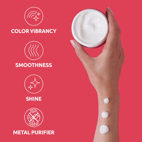 Wella Professionals mask applied to wet hair in shower for easy distribution benefit