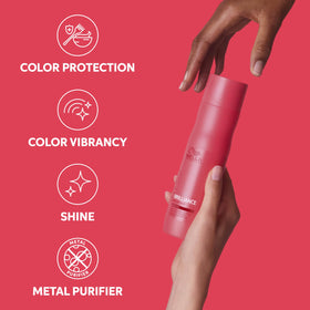 Wella Professionals bottle on bathroom shelf in lifestyle scene suggesting daily routine benefit