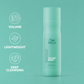 wella professionals shampoo in palm demonstrating gentle cleansing
