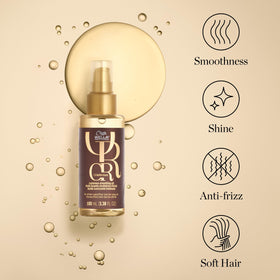 Wella Professionals oil applied to hands before styling for smoother, more manageable hair