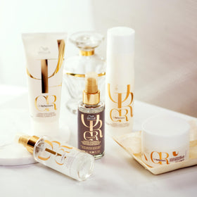 Wella Professionals on vanity with styling tools illustrating polished everyday hair look