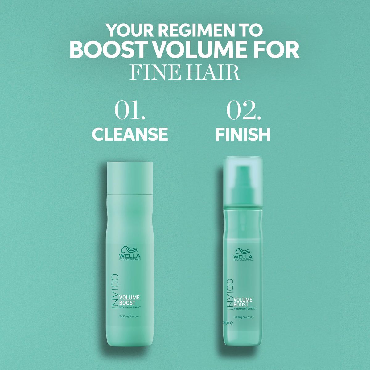Wella Professionals ingredient graphic highlighting Volume Boost-Blend benefit