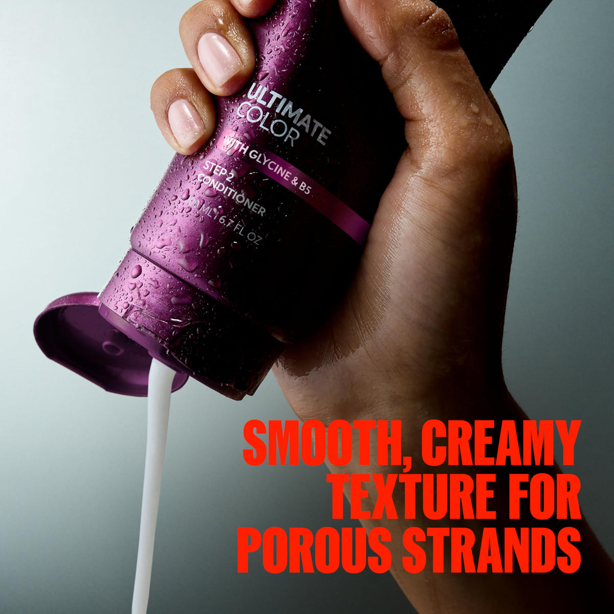 Wella Professionals visible hair before and after showing smoother, shinier strands