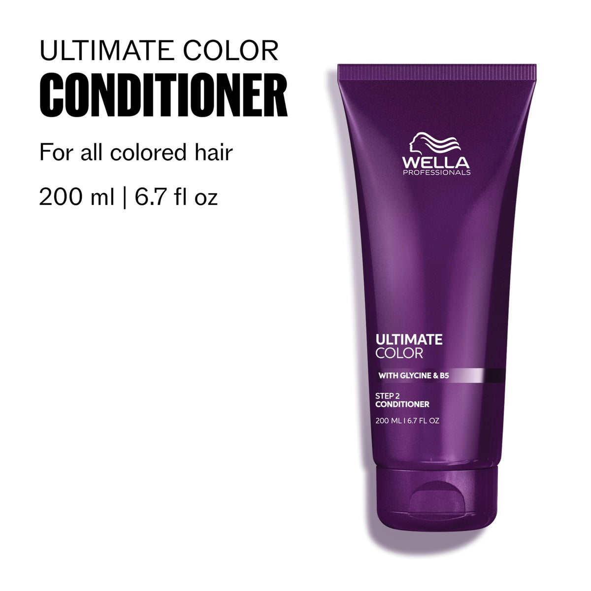 Wella Professionals conditioner back label showing ingredient and usage information benefit